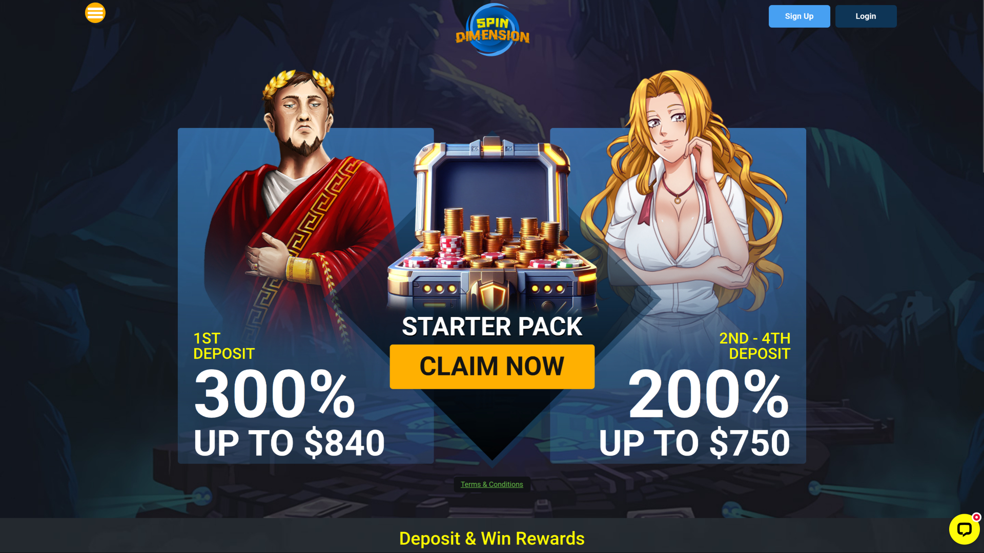 Promotions de bureau de Spin Dimension Casino