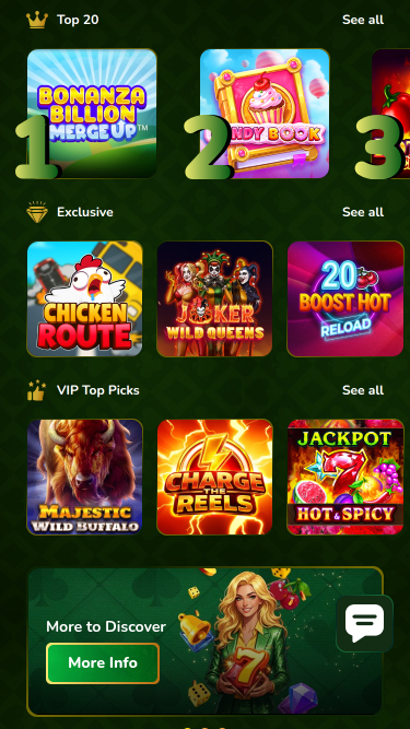 Jogos para celular do Spin Million Casino