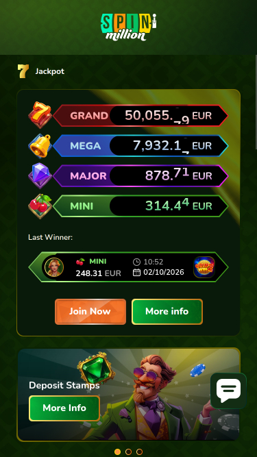 Jackpot do Spin Million Casino Mobile