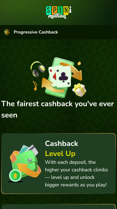 Promociones móviles del casino Spin Million