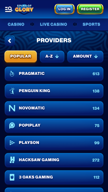 Développeurs du jeu mobile Spin Of Glory Casino