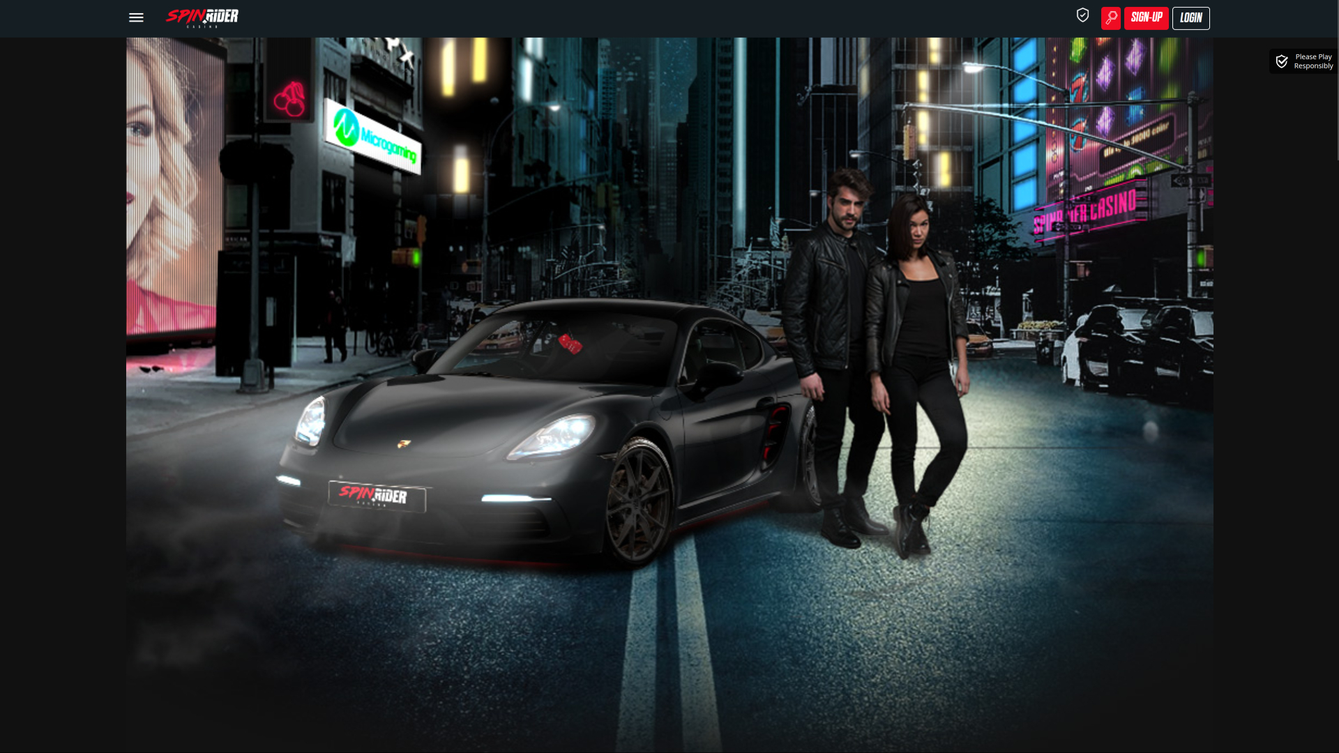 Página de inicio de escritorio de Spin Rider Casino