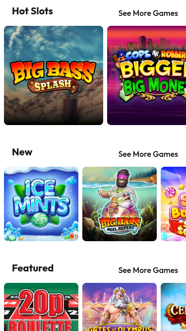 Jeux mobiles de Spin Slots Casino