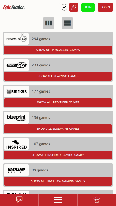 Développeurs de jeux mobiles de Spin Station Casino