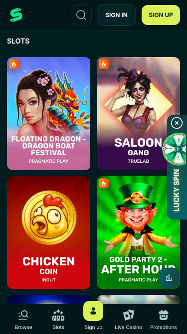 Spinaconda Casino Mobile Games