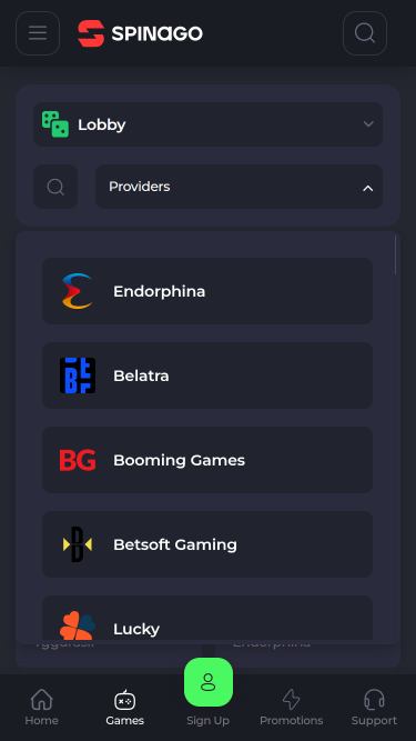 Développeurs de jeux mobiles de Spinago Casino