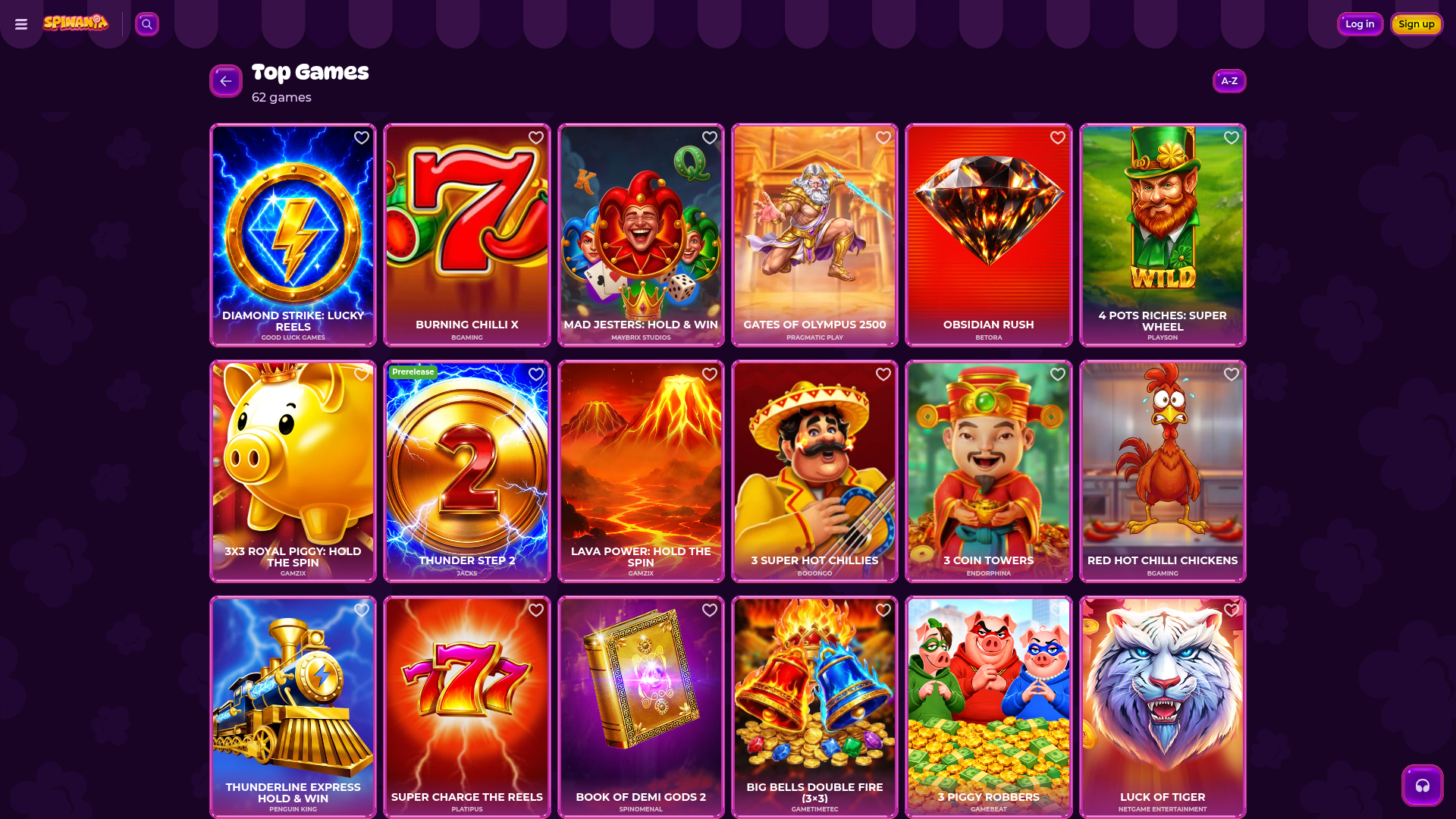 Игры для ПК в казино Spinania