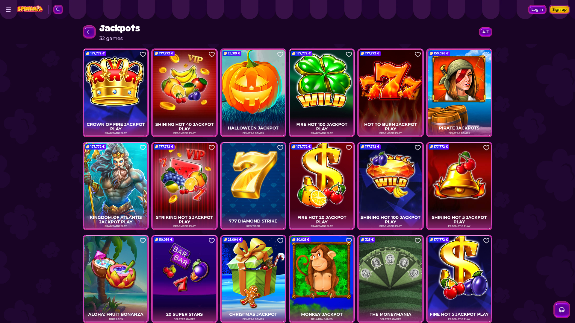 Джекпот на ПК в Spinania Casino