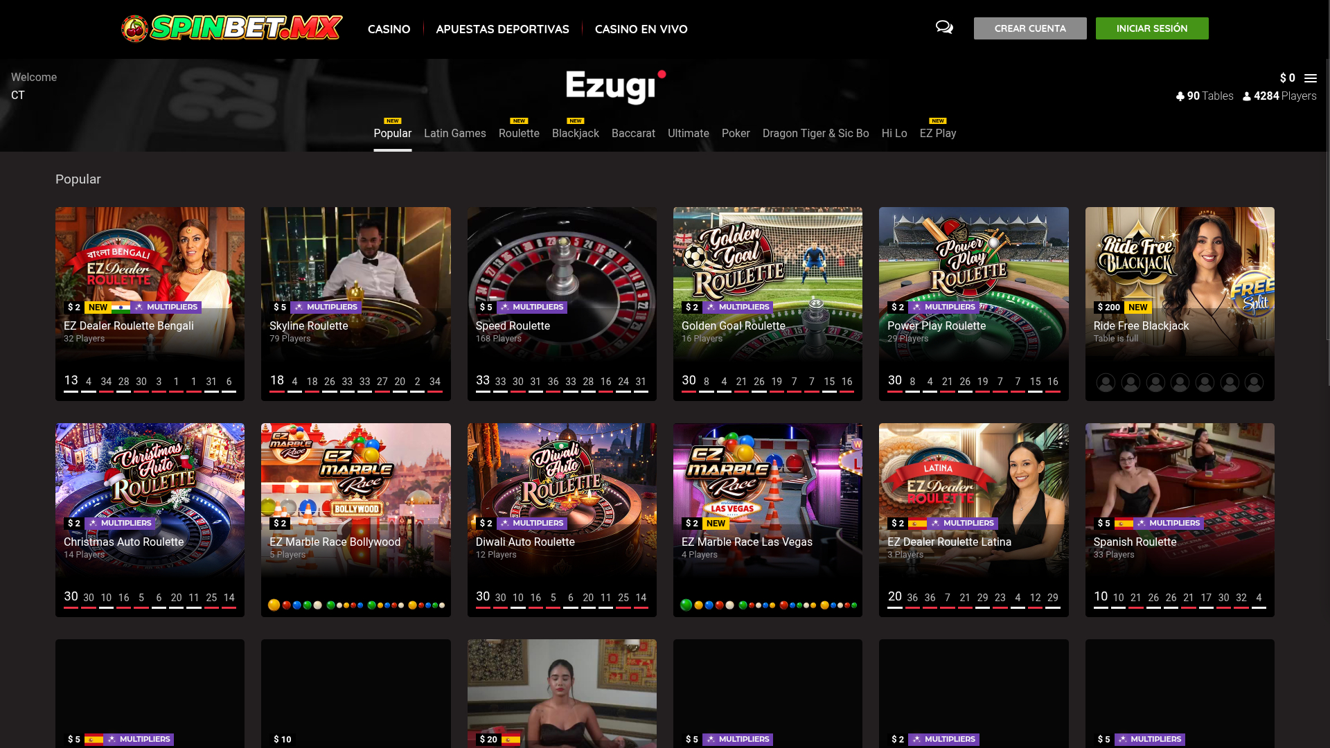 Crupier en vivo de escritorio de SpinBet