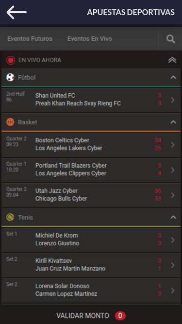 Sport Spinbet per mobile
