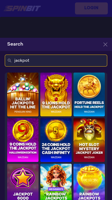SpinBit Casino Mobile Jackpot