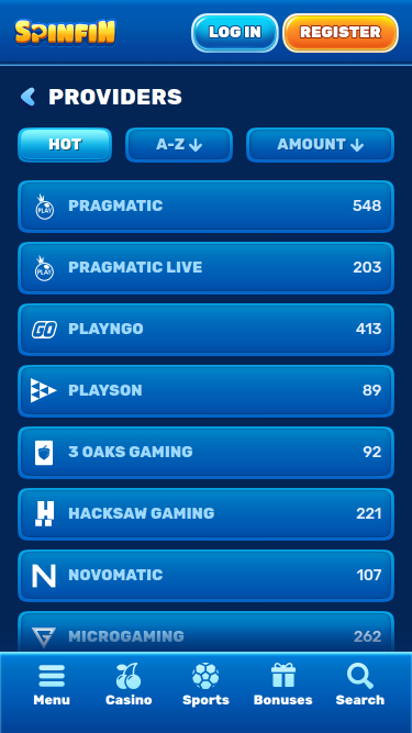 Разработчики мобильных игр для казино Spinfin