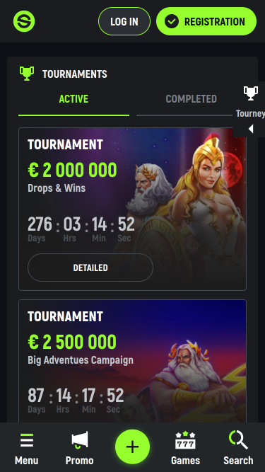 Spingreen Casino Mobile Tournaments