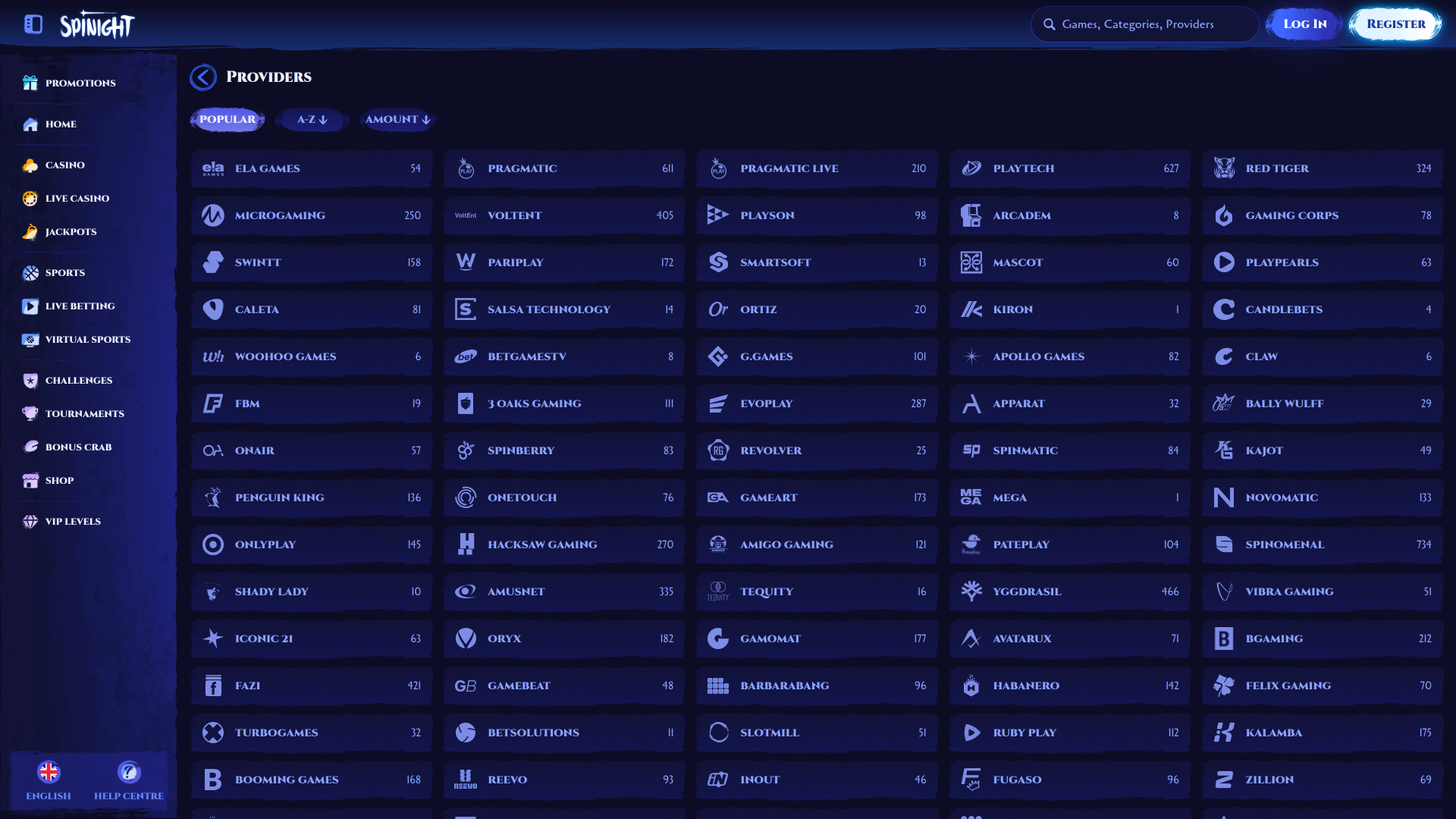 Développeurs du jeu Spinight Casino pour ordinateur