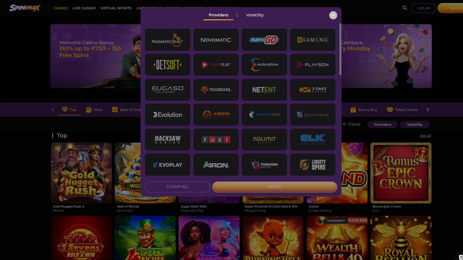Spinimax Casino Desktop-Spieleentwickler