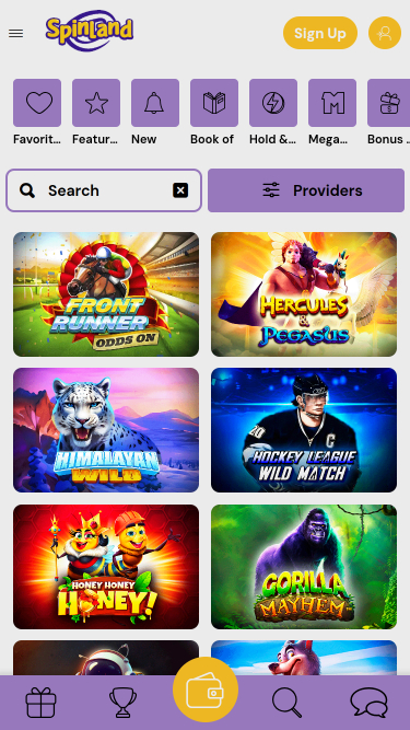 Spinland.bet Casino Mobile Games