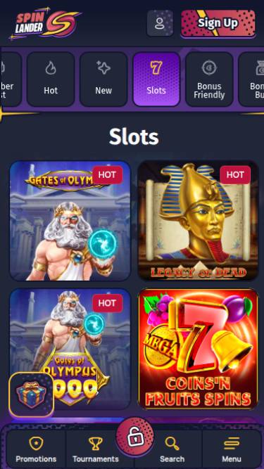 Spinlander Casino-Spiele für Mobilgeräte