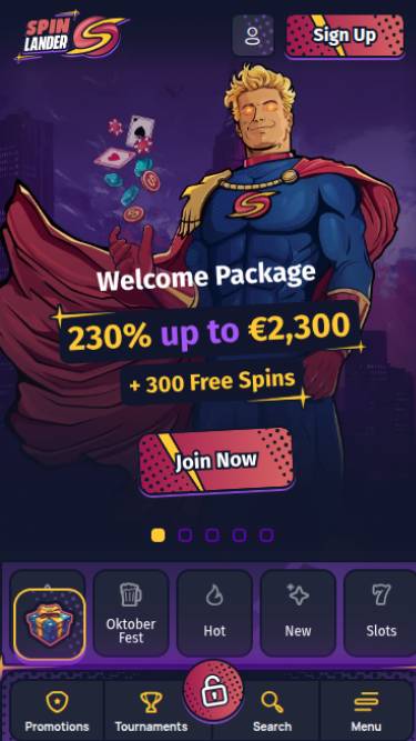 Spinlander Casino Homepage Mobil