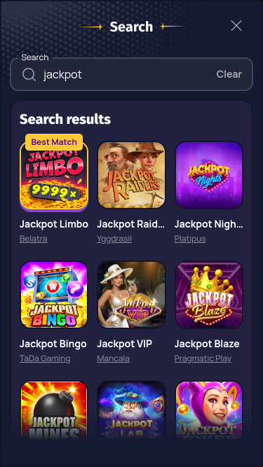 Jackpot mobile du casino Spinlander
