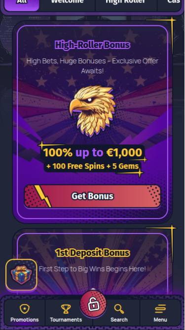 Spinlander Casino-Aktionen für Mobilgeräte