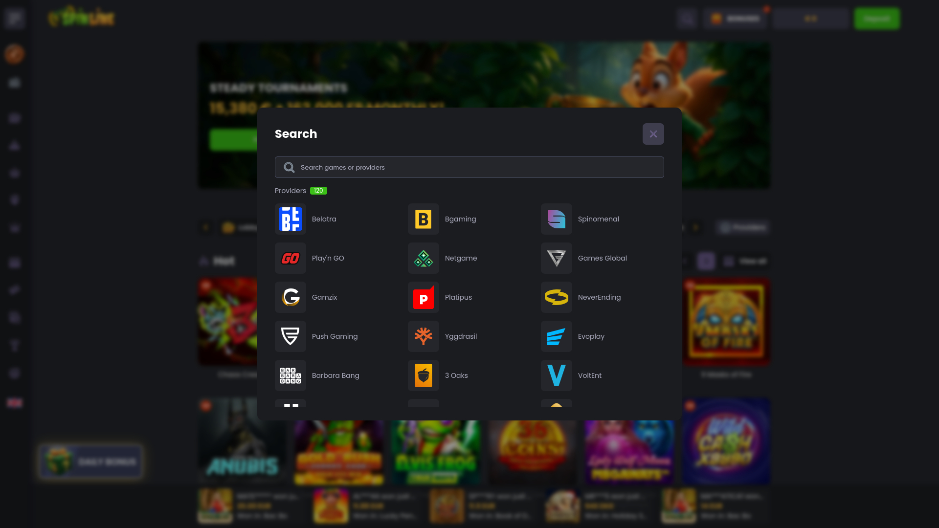 Spinline Casino Desktop Game Developers