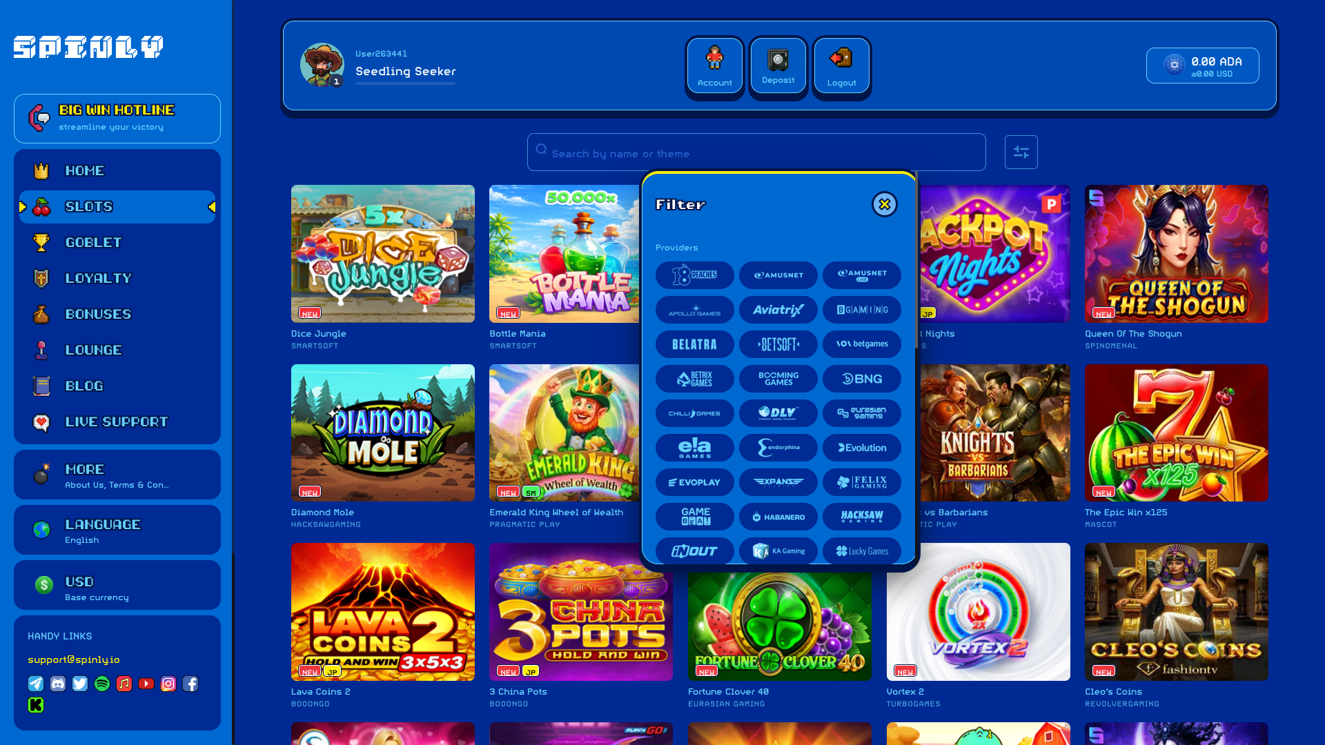 Spinly Casino Desktop Game Developers