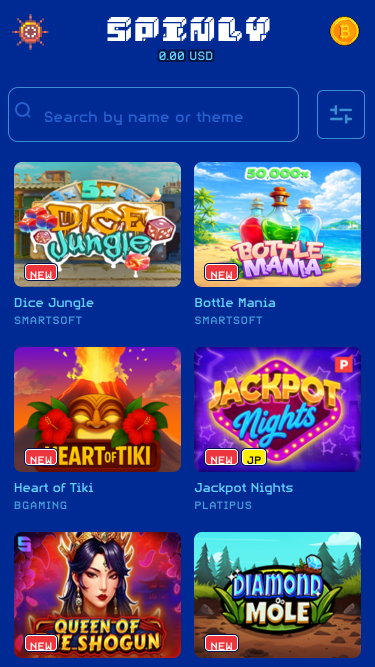 Spinly Casino Mobile Games