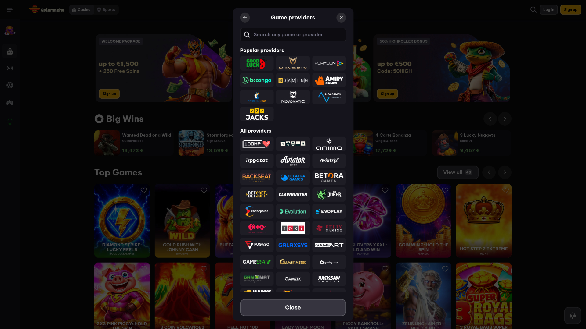 Spinmacho Casino Desktop Game Developers