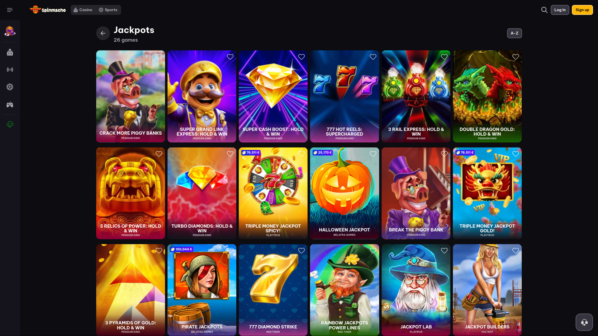 Spinmacho Casino Desktop Jackpot