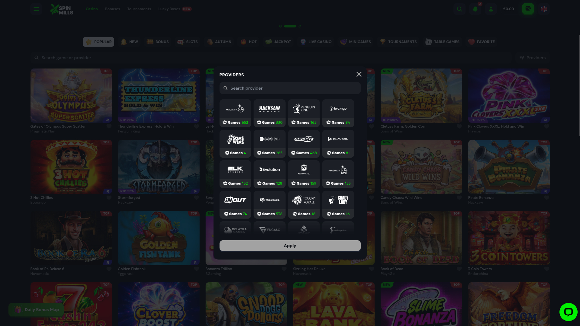 Spinmills Casino Desktop-Spieleentwickler