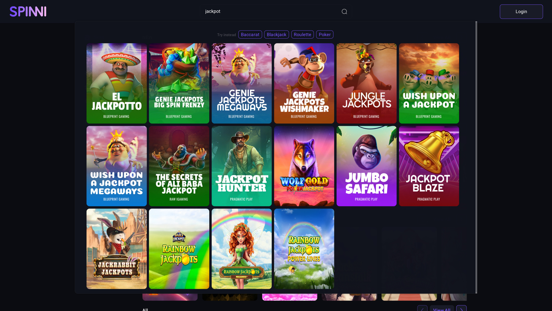 Jackpot de bureau Spin Casino