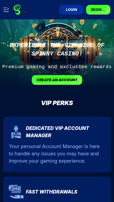 Spinny Casino VIP Program