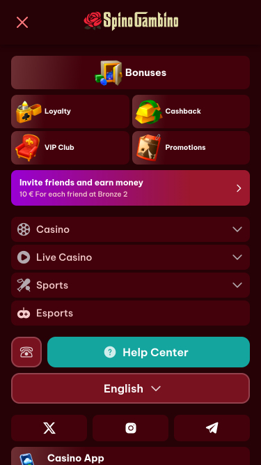 Spinogambino Móvil Deportes