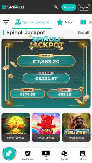 Spinoli Casino Mobile Jackpot