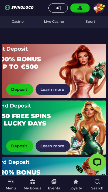 Spinoloco Casino Mobile Promotions