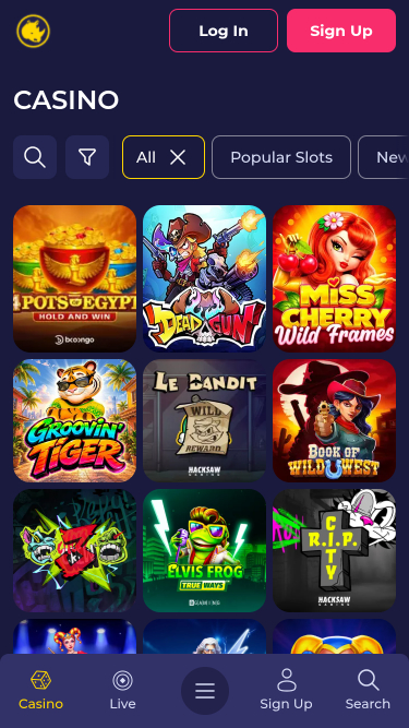 Juegos móviles del casino Spinorhino