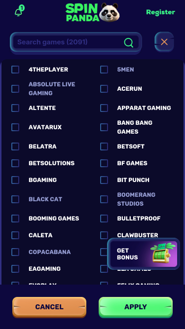SpinPanda Casino Mobile Game Developers