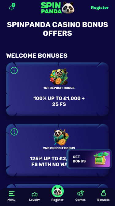 SpinPanda Casino Mobile-Aktionen
