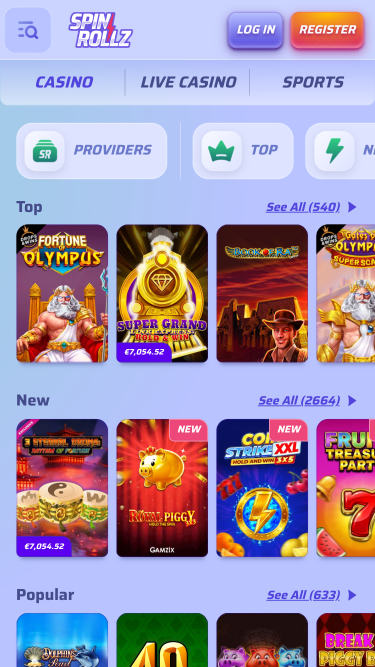 Jeux mobiles de casino Spinrollz