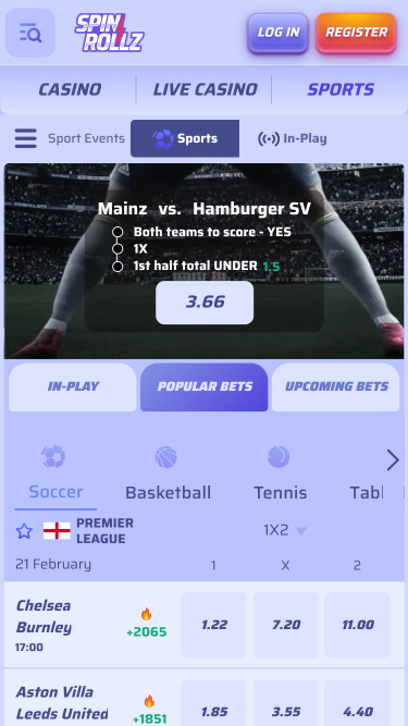 Sports mobiles de casino Spinrollz