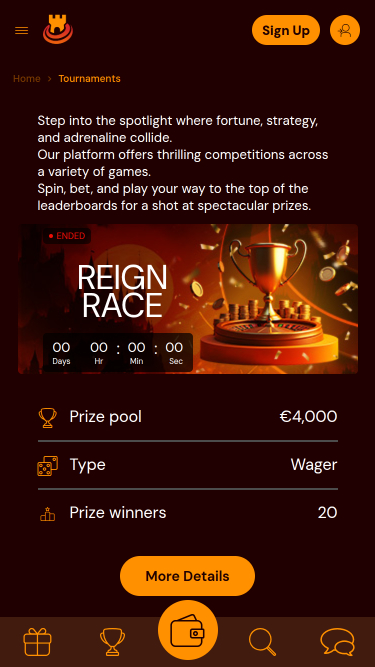 Spinscastle Casino Mobile Tournaments