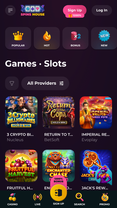 Spins House Casino Games