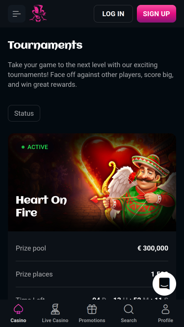 SpinsUp Casino Mobile Tournaments