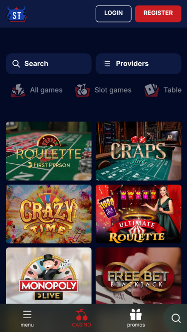 Casinò SpinTexas con croupier dal vivo