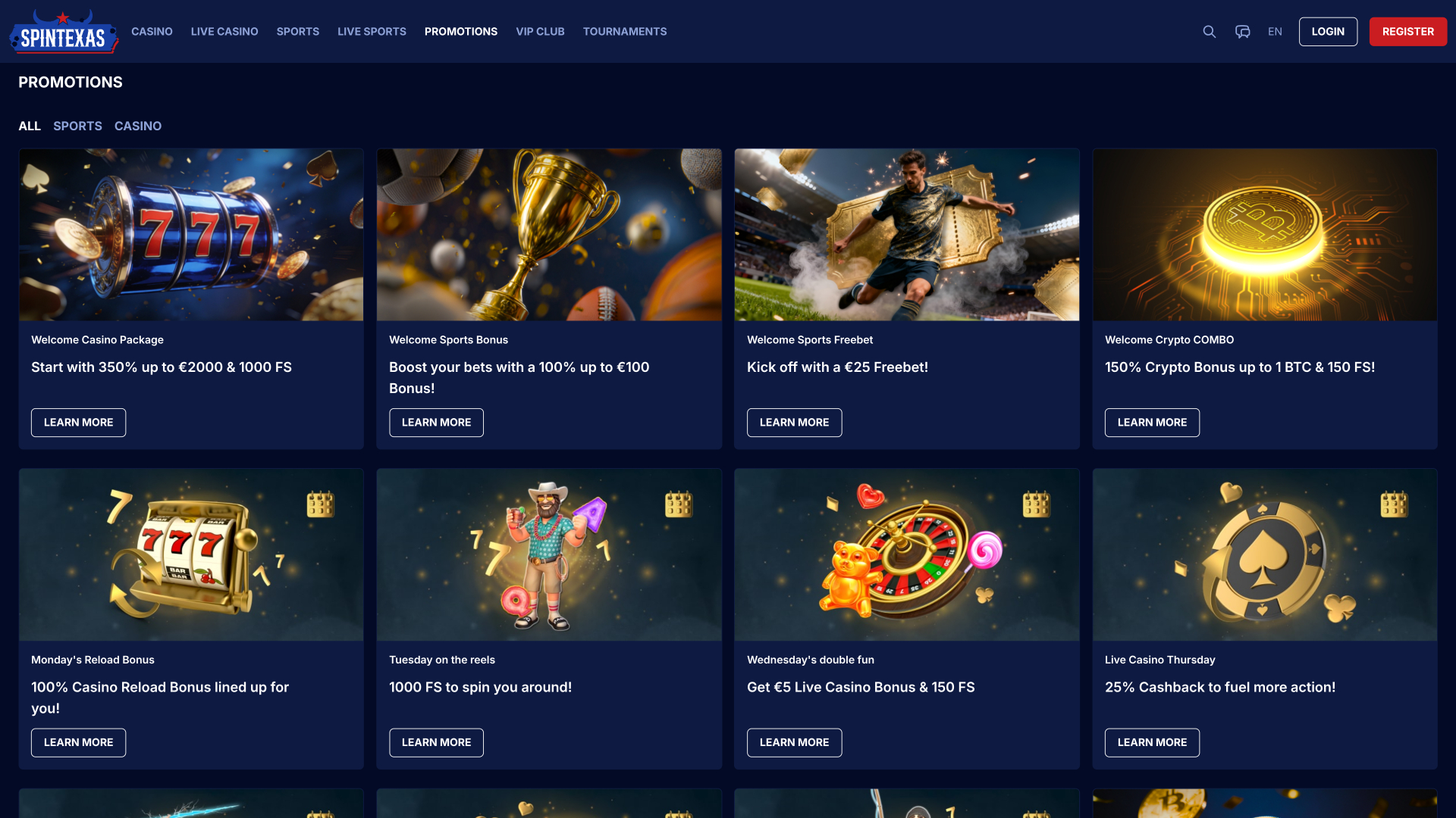 Promozioni del casinò SpinTexas