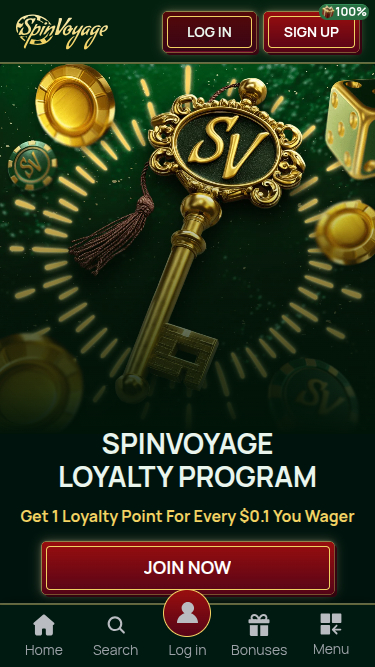 Capture d'écran VIP du casino SpinVoyage pour mobile