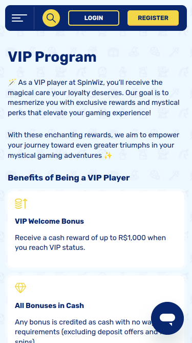Spinwiz Casino Mobile VIP