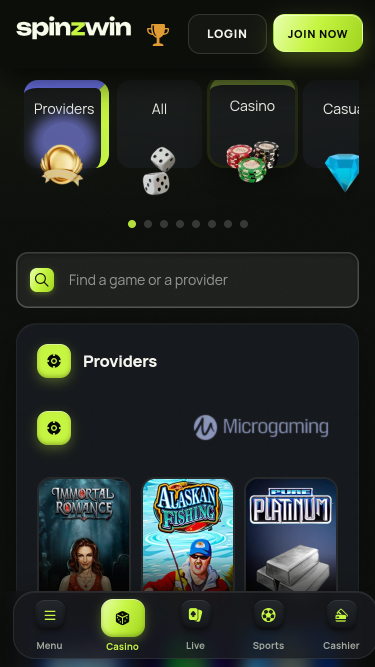 SpinzWin Casino Mobile Game Developers