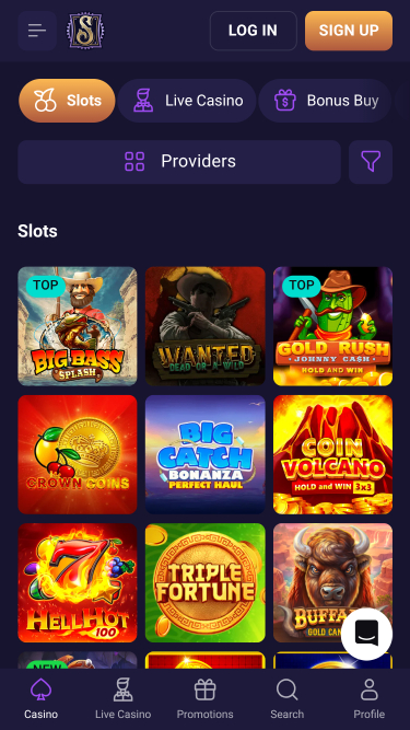 Jeux mobiles de Spirit Casino