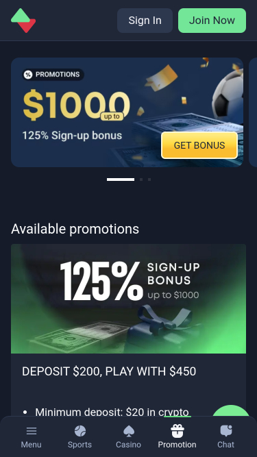 Promotions mobiles du casino Sportbet